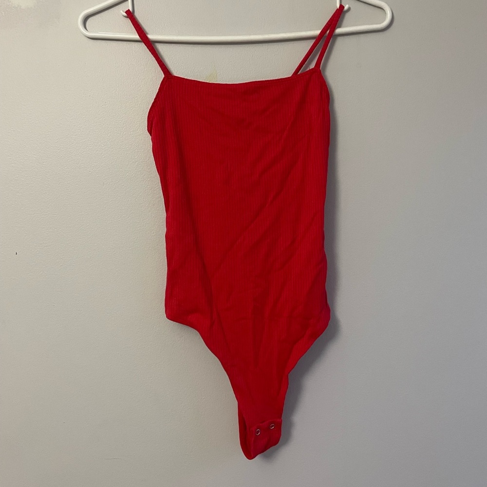 Red strappy back garage bodysuit - NEVER WORN & TAGS ON